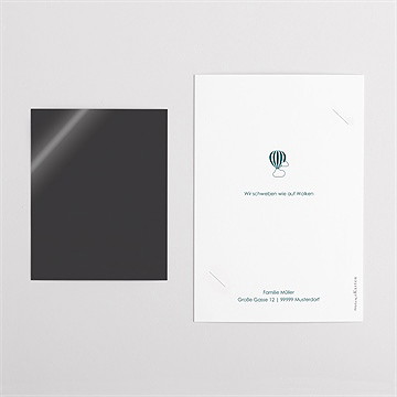 Geburtskarte schöne initiale - duo - vue 5