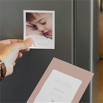 Geburtskarte schöne initiale - duo - vue 3