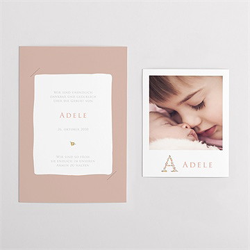 Geburtskarte schöne initiale - duo - vue 4