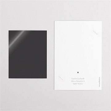 Geburtskarte magnetkarte kleines herz - duo - vue 5