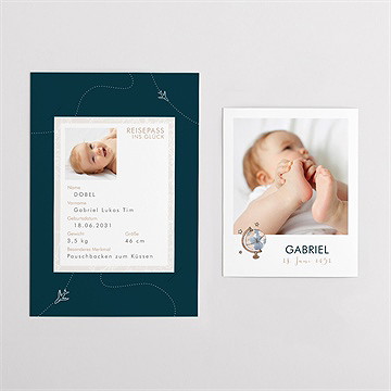 Geburtskarte mein erster reisepass - duo - vue 4