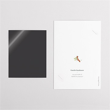 Geburtskarte kleine waldtiere - duo - vue 5