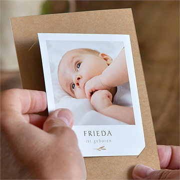 Geburtskarte schöner umschlag - duo - vue 2