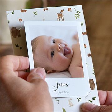 Geburtskarte fröhliche gefährten - duo - vue 2