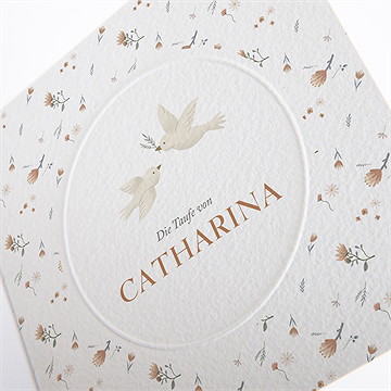 Einladung Taufe zarte tauben - vue 2