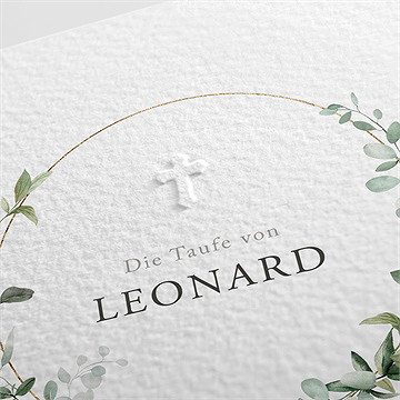Einladung Taufe eukalyptuskranz - vue 2