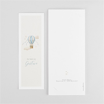 Einladung Taufe heißluftballon blau - fotostr - vue 4