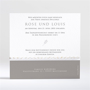 Einladung Taufe Zwillinge - vue 2