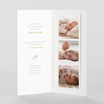 Einladung Taufe weißer bär - fotostreifen - vue 2