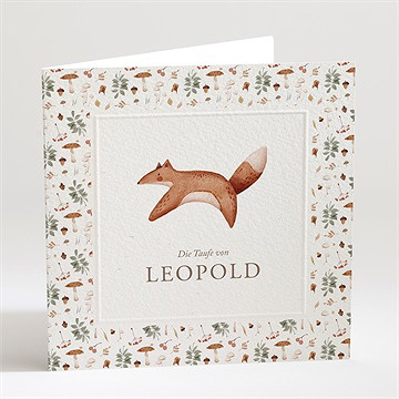 Einladung Taufe Fuchs Im Wald - Prägung