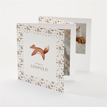 Einladung Taufe fuchs im wald - akkordeon