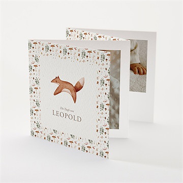 Einladung Taufe Fuchs Im Wald - Akkordeon