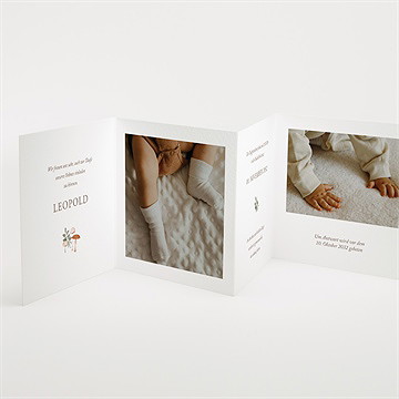 Einladung Taufe Fuchs Im Wald - Akkordeon - vue 2