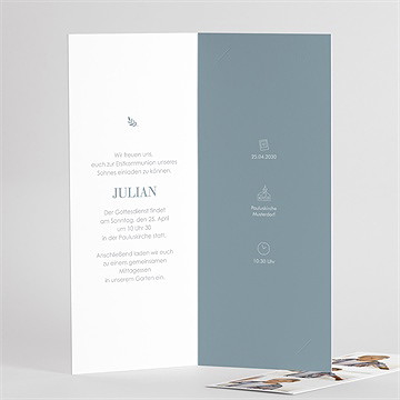 Einladung Kommunion blätterwerk - vue 3