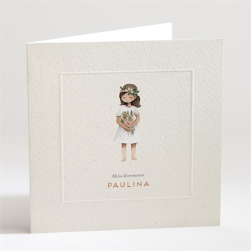 Einladung Kommunion blumenmädchen