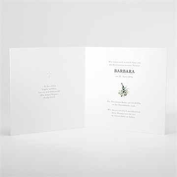 Einladung Kommunion grüner kranz - vue 3
