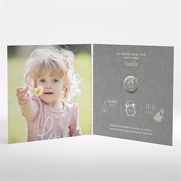 Einladung Taufe Symbolisch - Klappkarte - vue 2