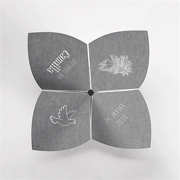 Einladung Taufe symbolisch - origami - vue 2