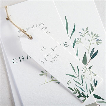 Einladung Taufe pflanzenschmuck - dreiteilig - vue 2