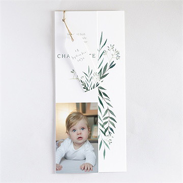 Einladung Taufe pflanzenschmuck - dreiteilig - vue 3