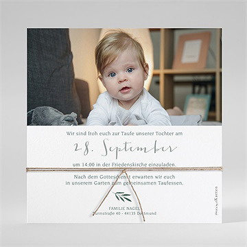 Einladung Taufe pflanzenschmuck - saatpapier - vue 3