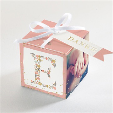 Geschenkbox - Würfel mit Vergoldung