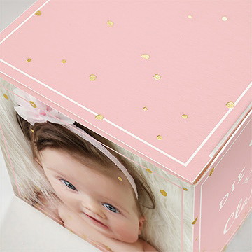 Geschenkbox Taufe zarte hoffnung - gold - vue 2