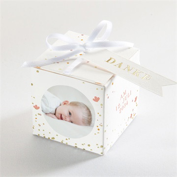 Geschenkbox - Würfel mit Vergoldung