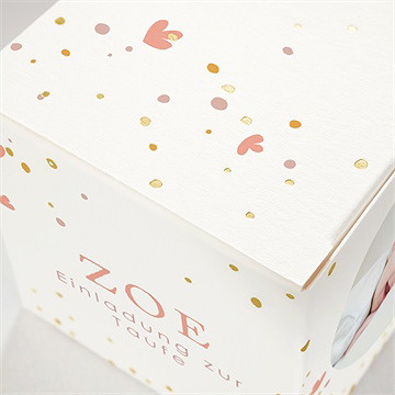 Geschenkbox Taufe subtiles flechten - gold - vue 2