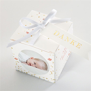 Geschenkbox Taufe subtiles flechten - gold - vue 4