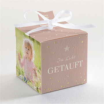 Geschenkbox Taufe seerose - gold - vue 3