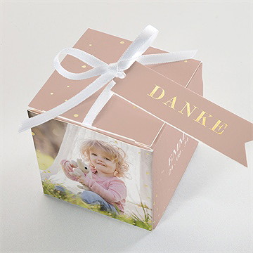 Geschenkbox Taufe seerose - gold - vue 4