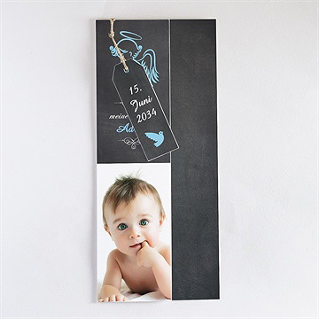 Einladung Taufe Blauer Engel - Dreiteilig - vue 3