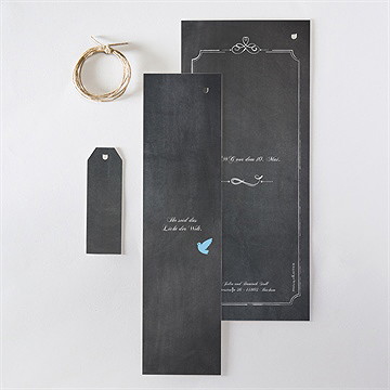 Einladung Taufe Blauer Engel - Dreiteilig - vue 5