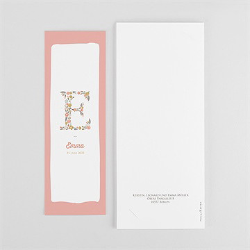 Einladung Taufe blumenalphabet - fotostreifen - vue 3