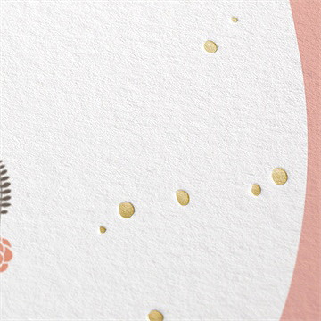 Einladung Taufe blumenalphabet mädchen - gold - vue 2