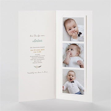 Einladung Taufe blumenalphabet junge-fotostrei - vue 2