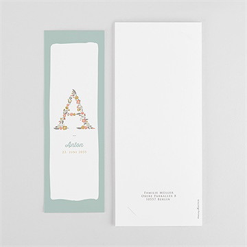 Einladung Taufe blumenalphabet junge-fotostrei - vue 3