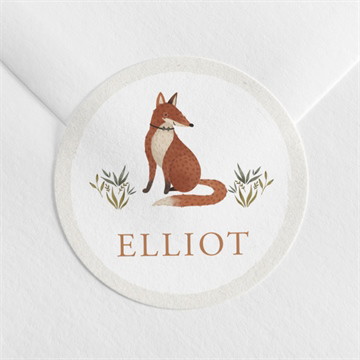 Aufkleber Taufe Fuchs