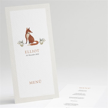 Menükarte Taufe fuchs