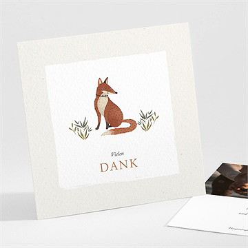 Dankeskarte Taufe fuchs