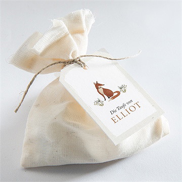 Geschenkanhänger Taufe Fuchs - vue 2