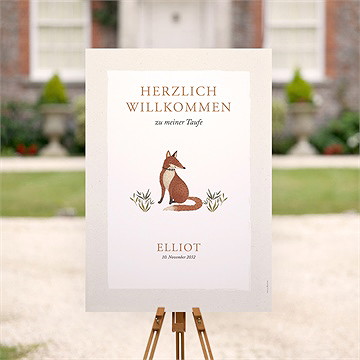 Willkommensschild Taufe Fuchs - vue 2