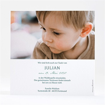 Einladung Taufe blätterranke grün - gold - vue 4