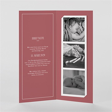 Einladung Taufe polaroid design - fotostreifen - vue 2