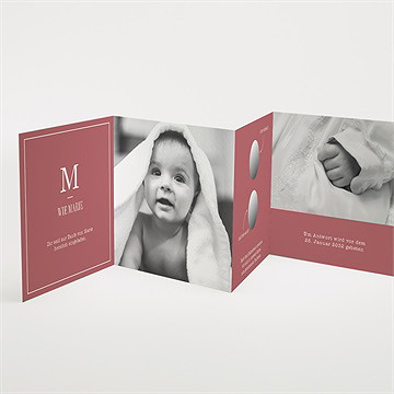 Einladung Taufe Polaroid Design - Akkordeon - vue 2