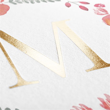 Einladung Taufe rosenkranz - gold - vue 2