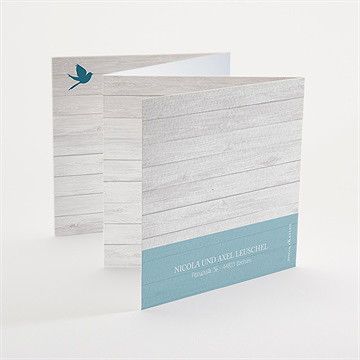 Einladung Taufe blaue schleife - akkordeon - vue 3