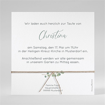 Einladung Taufe graziös - saatpapier - vue 3