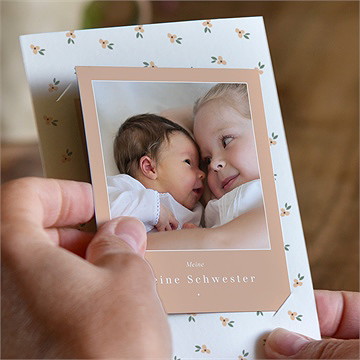 Geburtskarte meine kleine schwester - duo - vue 2